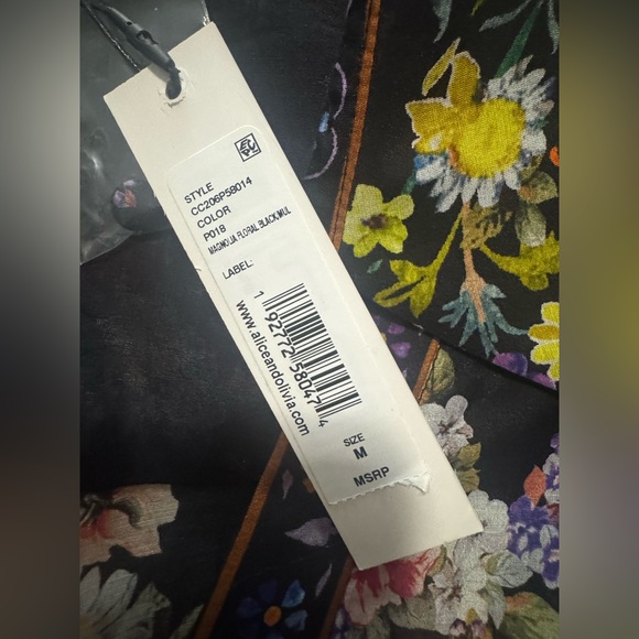 NWT ✨Alice and Olivia Floral-print Blouse - Picture 6 of 9